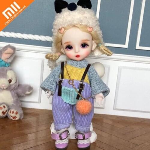 Xiaomi 17cm Mini Doll Change Makeup Doll Exquisite Makeup 3D Eyes Long Wig Hair Beautiful Princess Girl Dolls DIY Toy for Girls