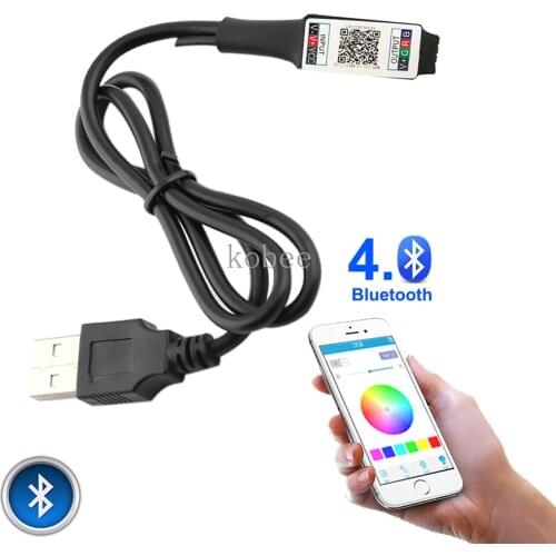 Mini USB RGB Bluetooth Controller DC5V 12V 24V Music Bluetooth LED Controller Light Strip Controller For 5050 2835 RGB LED Strip