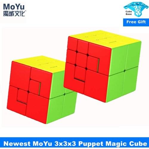 Newest MoYu Puppet Magic Cube Stickerless 3x3x3 Meilong Speed Cube Cubo Magico Twist Puzzle Educational Toy Gift
