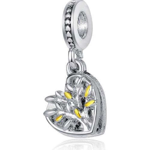 New Original Alloy Plated Bead Alloy Weaving Heart-shaped Tree Ethnic Style Fit Bracelet Necklace DIY Women Jewelry