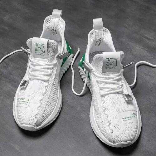 New Summer Sneakers Men Flying Weave Non-slip Breathable Flat Sports Shoes Outdoor Running Shoes Men Athletic Shoes Zapatillas