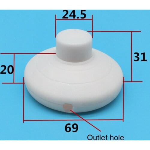 Foot Switch Landing On/Off Halfway Round Reset Button Pedal Switch for LED Lamp wzpi