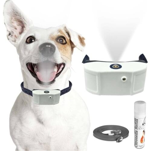 Stop Barking Rechargeable No Bark Mist Spray Dog Training Collar Using Humane and Safe Pet Citronella