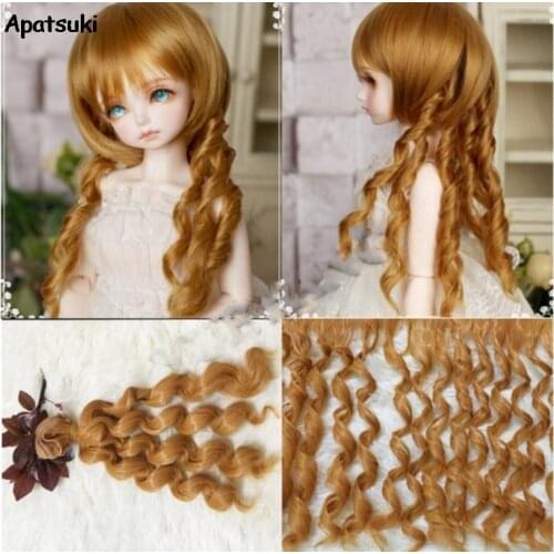15*100cm Doll Wig For Barbie 1:6 Doll Hair For BJD Doll Handmade Curly Wigs Curls Row DIY Gift Doll Accessories Kid Toys