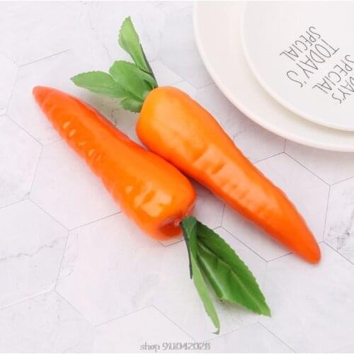 Lifelike Artificial Carrot Simulation Fake Vegetable Photo Props Home Kitchen Decoration Kids Teaching Toy D18 20 Dropship