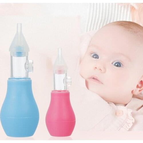Manual Silicone Baby Nasal Aspirator Suction Pump Cold Nose Care Cleaning Tool