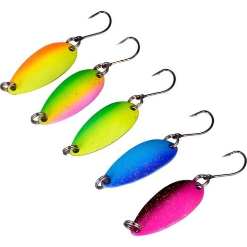 Fishing Lures Spoon Hardbait Stickbait 3g 3cm Barb Single Hook Long Shot Full Water Layer Colorful Jig Head Tackle YE0153