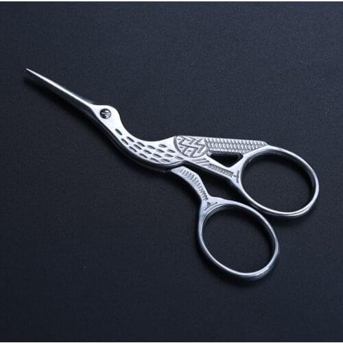 Silver Stork Sewing Scissors Trimming Dressmaking Shears Cross-stitch Carbon Steel Tailor Scissor Sewing Embroidery Fabric costu