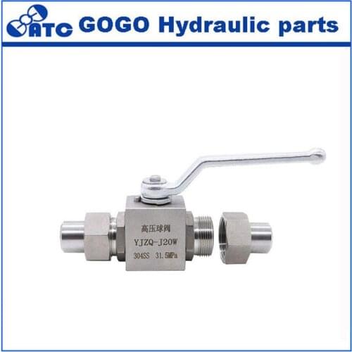 SS304 high pressure ball valve YJZQ stainless steel welded pipe KHB female thread metric fitting