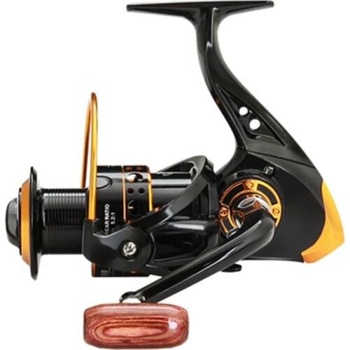 Spinning Fishing Reel 1000-7000 Imitation wooden Grip Metal Spool For Sea Lake River Fishing Carp Baitcasting Fishing Wheel