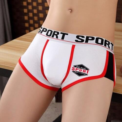 Sports mens underwear, cotton, breathable, large-size boxer briefs, trendy and masculine comfortable boxer briefs