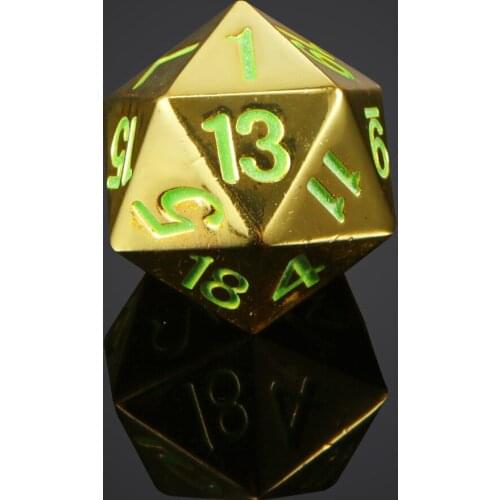 Solid Metal D20 Polyhedral Dice for D&D RPG Gaming Twenty Sided Die