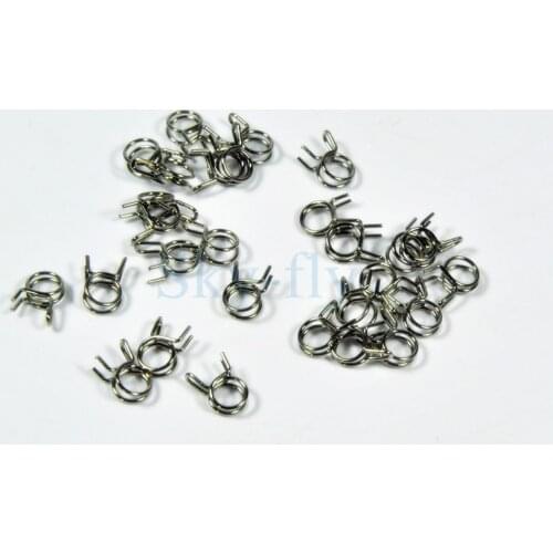 10pcs/set Fuel Line Oil Air Tube Clamp Hose Spring Clip Fastener 6mm For RC Fuel Model Accessories