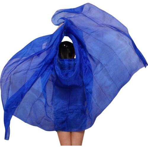 2019 high quality dancing Accessories veils womens sexy 100% silk belly dance veil wholesale Size and color can be customized