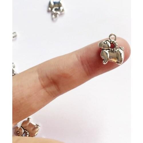 10pcs /Lot 14x12mm Mini Sheep Charms Tibetan Silver Color Pendant For Making Fit DIY Jewelry Handmade Accessories Crafts