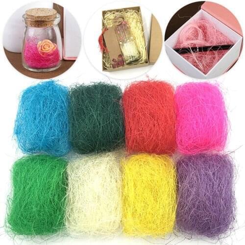 100g/bag Nature Jute Sisal Rustic Wedding Event DIY Flower Bouquet Gift Box Package Decor Nest Art Craft Wrapping Supplies