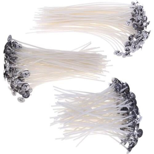 100pcs Smokeless Candle Wicks Waxed Cotton Environmental Protection DIY Making Candles Material Party Supplies 10 15 20 cm