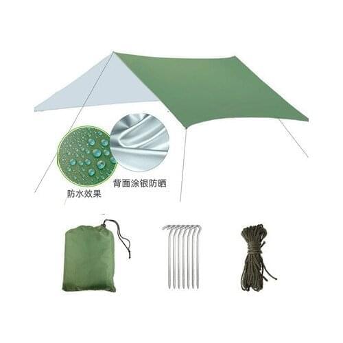 2 PCS 3mx3m Waterproof Sun Shelter Tarp Survival Camping Climbing Outdoor Tent Patio Sun Shade Awning Canopy Garden tent CN/RU