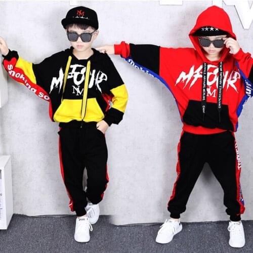 2 Pcs Fashion Children Clothes Set Boys Girls Autumn Hoodies + Haren Pants Cotton Map Tracksuit vetement garcon 8 10 12 14 Years
