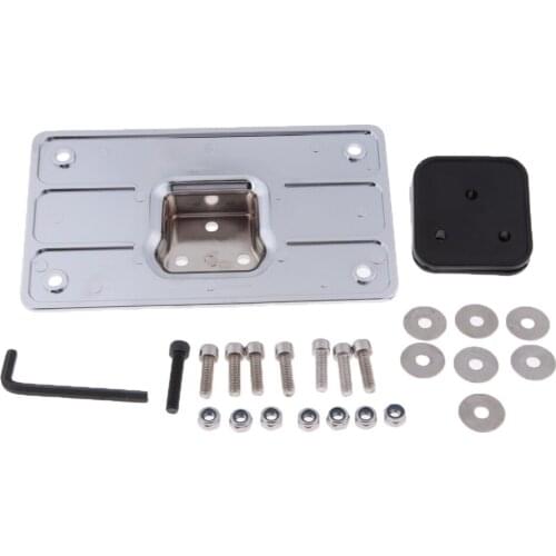 3 Hole LayDown License Plate Bracket For Sportster Softail 84-17