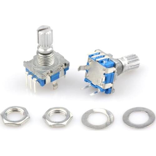 5pcs/lot Rotary Encoder Switch Potentiometer 5 Pin EC11 Audio Digital Potentiometer with Plum Handle Length 20mm Potentiometers
