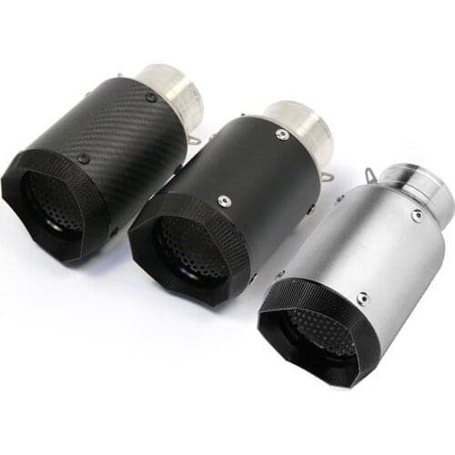 51MM 60mm Motorcycle Muffler Modified Carbon Fiber Exhaust MINI Pipe For S1000r S1000rr duke 390 790 duke 390 gsxs 750 gsr 600