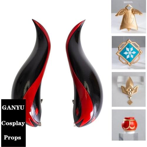 Anime Accessories Halloween Gan Yu Cosplay Props Game Genshin Imoact Handmade Decoration Project Eye of God Waist Neck Horn Toy