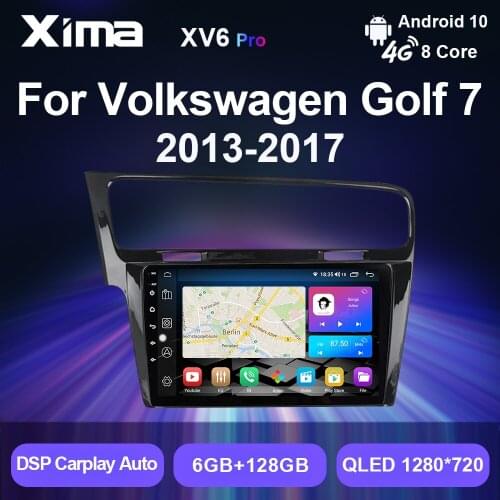 XIMA Pro 2 din Android 10 Autoraido dvd Carplay Car Radio Multimedia Video Player Nav GPS For VW Volkswagen Golf 7 2013-2017