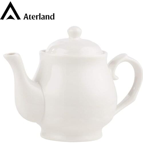 Aterland 27-Ounce White Porcelain Tea Pot, Easy to Clean