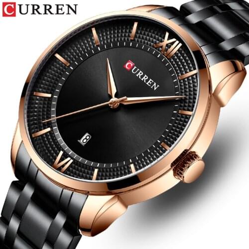 Top CURREN Watches Men Brand Luxury Quartz Fashion Mens Watch Waterproof Sports Wrist Watch Steel Simple Clock Relogio Masculino