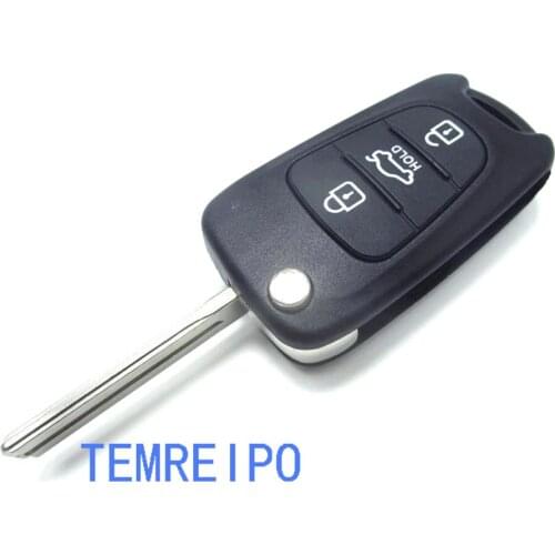 10pcs/lot 3 Button Uncut Blade Remote Car Key Case Blade for Kia K2 K5 Key Shell Kia Folding Flip Replacement Keyless Car Cover