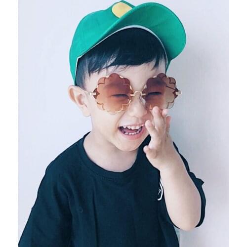 Uv400 Kids Metal Flower Frame Sungalsses Beach Outdoor Car Bicycle Motorcycle Polarized Goggles Eyewear Glasses For Vacation