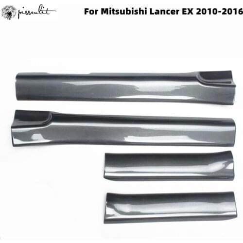 For Mitsubishi Lancer EX 2010 2011 2012 2013 2014 2015 2016 Accessories Carbon Fiber Decorative Threshold Strip Welcome Pedal