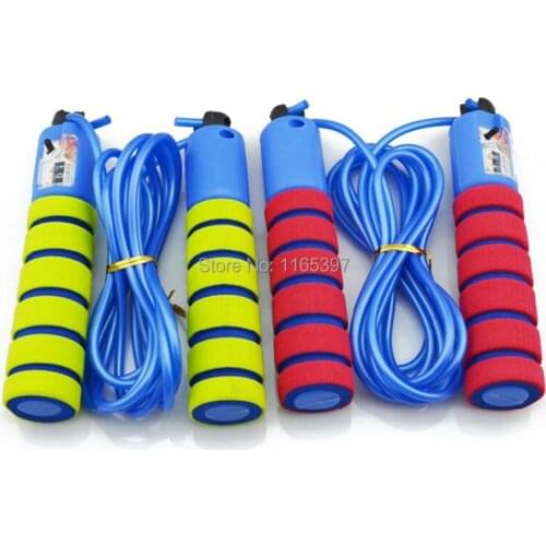 Freeship1pc soft rubber foam jumping rope with counter kids children teenage PE physical training team sports activity game toy