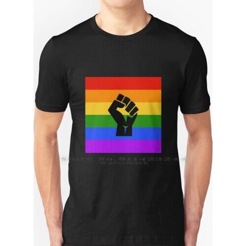 Blm Pride - Rainbow T Shirt 100% Pure Cotton Pride Gay Pride Lgbt Lgbtq Riot Pride Month Queer Black Lives Matter Black Lives