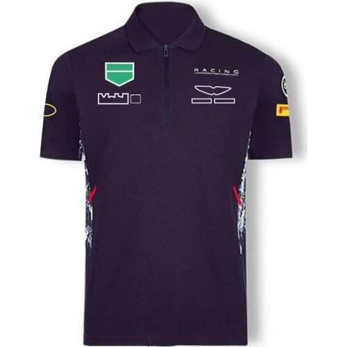 2021 Hot F1 Team Racing Suit Mens Short Sleeve Polo Shirt Formula One Racing Suit Customized Same Style