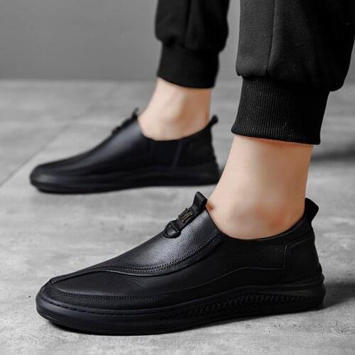 2021 Mens Casual Shoes Four seasons new leather small white shoes casual leather shoes youth tide shoes