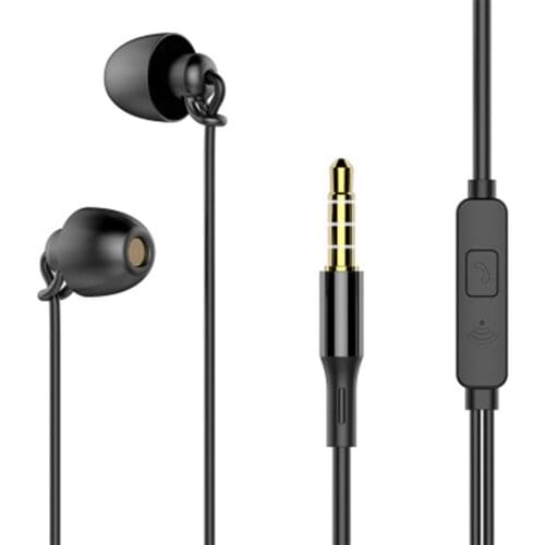 Sleep Headphones Hifi Soft Silicone Side Sleep Soundproofing Without Pressure In-Ear Mobile Phone Headset With Microphone