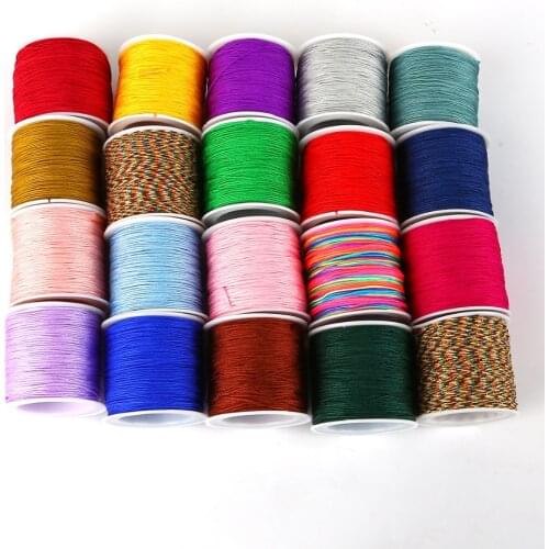 50Meter 0.8mm Nylon Cord Thread Chinese Knot Macrame Cord Bracelet Braided String Beading Craft DIY Jewelry Cord Thread
