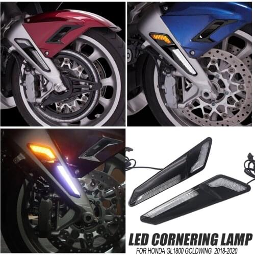 New Motorcycle For Honda Goldwing GL 1800 GL1800 F6B Front Brake Fork Mounted NAV LED Lights in Chrome or Black 2018 2019 2020