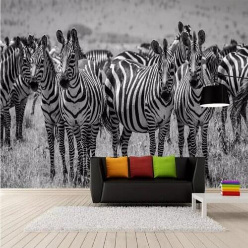 Wallpapers YOUMAN Customize 3D Hd Deep Zebra Wallpaper Photo Mural Background Wall 3 D Photo Wallpaper Commercial Wallpaper