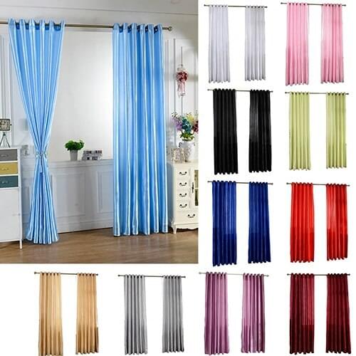 Solid Window Door Room Panel Shade Curtain Drape Blind Valance Home Decor