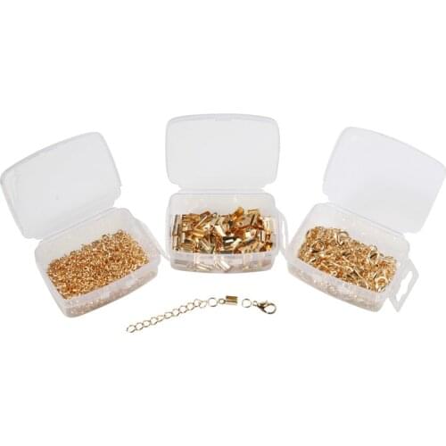 Open Ring Lobster Clasp Extension Chain Jewelry Combination Fitting Set Alloy Jewelry Making Open Jumping Ring DIY Material