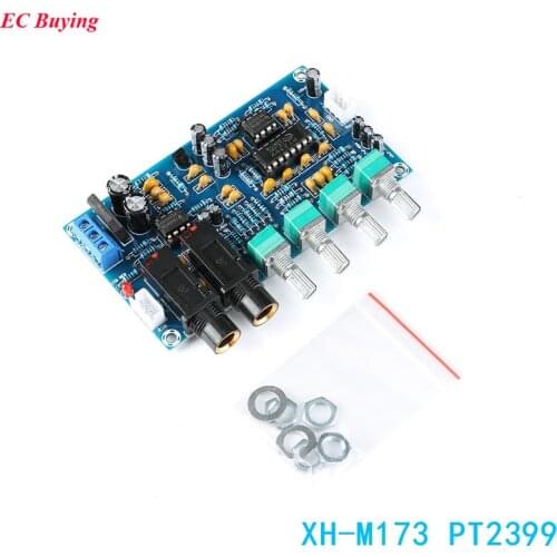 XH-M173 PT2399 Digital Microphone Amplifier Module Reverberation Board Karaoke AC 12V Power Supply Module Electronic DIY PCB
