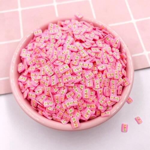 100g Polymer Hot Clay Slice Fake Fruit Cake Decoration Sprinkles for Crafts Making DIY Slime Accessories Nail Art Decor 5mm