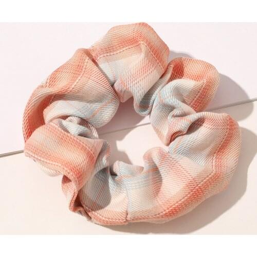 Brand Pattern Designers Hair Rope For Ladies Female Girls Plaid Hair Scrunchies Vintage Retro Elastic Hairbands For Girls