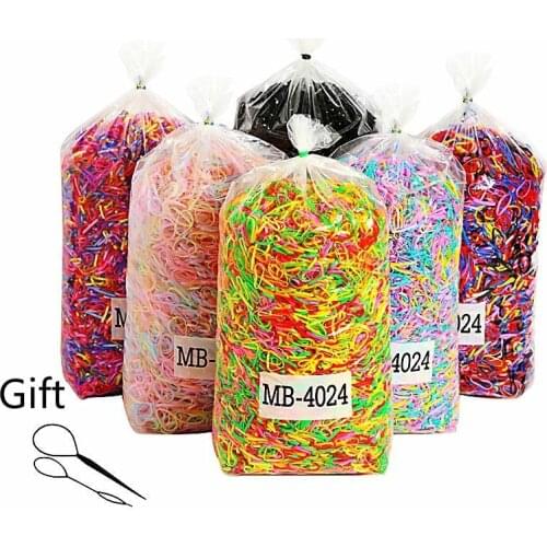 1000PCS baby hair bands haar rubber bands for hair accessories for women ties headbands for women korean for girls opa