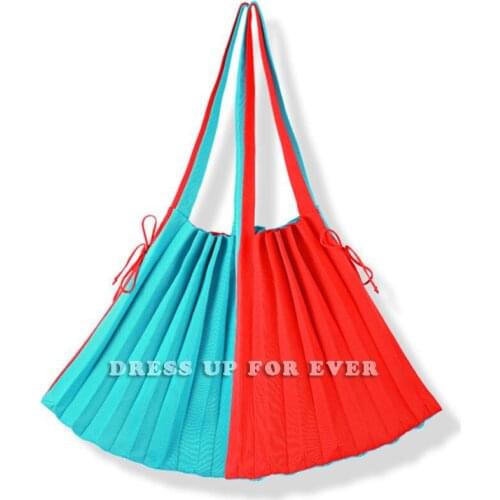 Wool Knitted Double-Sided Solid Color Folds Stitching Organ Bags Designer Chic Large Capacity Shoulder Shopper Handbag For Women