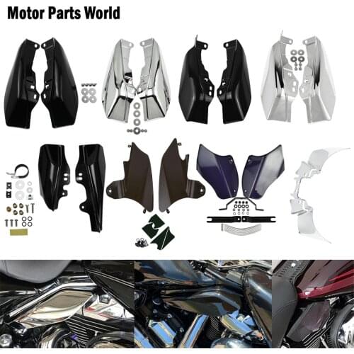 Motorcycle Heat Shield Mid-Frame Air Deflector Trim For Harley Touring Street Glide Road King FLTR FLHX Softail Dyna Fatboy FXD