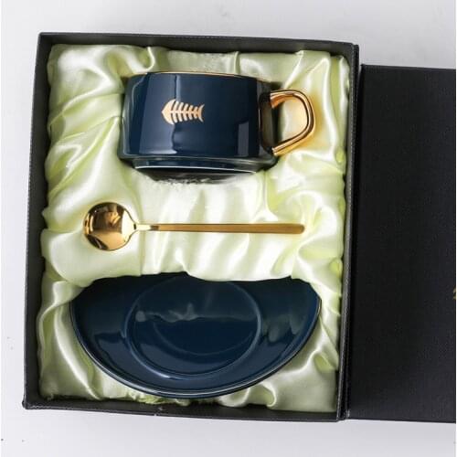 Creative Ceramic Cup Coffee Mug Simple Modern Office Couple Gold Rim Turkish Coffee Cups Nordic Design Tazas Drinkware tea cup